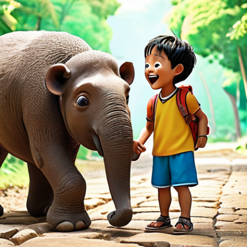 Home 11 **
A heartwarming scene depicting Tayo and his new friend embarking on an adventure. Focus on their joyful expressions and the vibrant environment around them. Capture the essence of friendship and the excitement of discovering new things together.
**