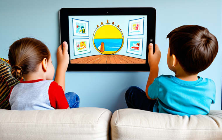 타요 관련 콘텐츠 개발 및 제작 사례 - **Prompt:** "A group of four animated bus characters (Tayo, Rogi, Lani, and Gani) in a cartoon garag...