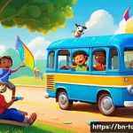 타요 관련 영상 제작 가이드 - **Prompt 1: Tayo's Sunny Park Adventure**
    A cheerful, friendly blue bus, reminiscent of Tayo, is...